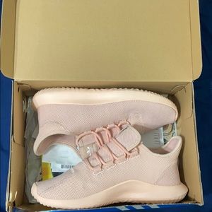 Pink adidas tennis shoes